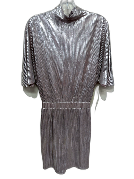 Molly Bracken Size XS Silver & Taupe Polyester & Viscose Metallic Stripe Dress Silver & Taupe / XS