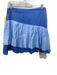 Emily McCarthy Size S Blue Viscose & Rayon Color Block Assymetric Mini Skirt Blue / S