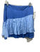 Emily McCarthy Size S Blue Viscose & Rayon Color Block Assymetric Mini Skirt Blue / S