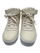 Puma Shoe Size 9 Cream & White Leather High Top Velcro Strap Platform Sneakers Cream & White / 9