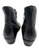 Frye Shoe Size 6.5 Black Leather Upper Side Zip Almond Toe Low Block Heel Boots Black / 6.5