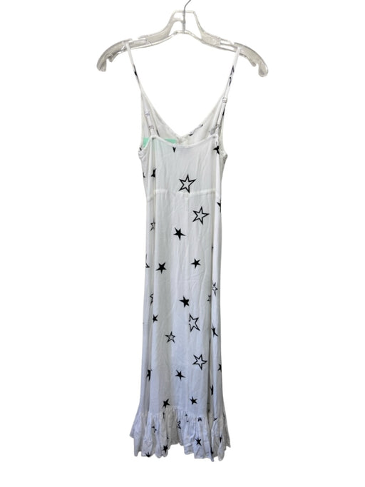 Rails Size XS White & Black Rayon Blend Spaghetti Strap stars Button Front Dress White & Black / XS
