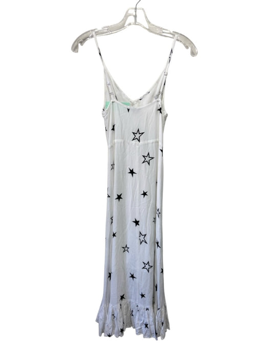Rails Size XS White & Black Rayon Blend Spaghetti Strap stars Button Front Dress White & Black / XS
