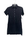 Ann Mashburn Size XS Black Linen Short Sleeve Floral Embroidery Dress Black / XS