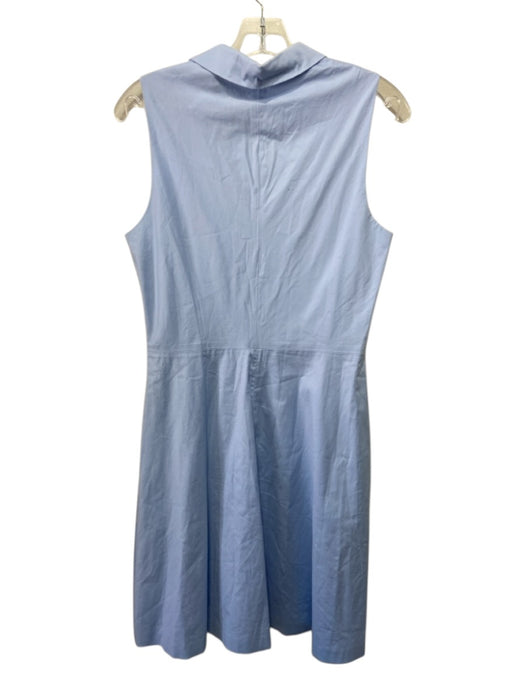 Theory Size 6 Light Blue Cotton Blend Sleeveless Collar Princess Seams Dress Light Blue / 6
