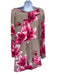 Yoana Baraschi Size Large Pink & Beige Polyester Long Sleeve Lillies Top Pink & Beige / Large