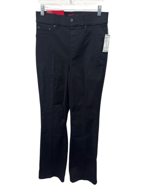 Spanx Size Medium Black Cotton Blend High Rise Faux Pockets Kick Flare Jeans Black / Medium