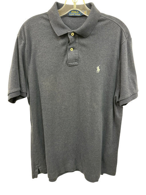 Polo Size M Blue Cotton Solid Polo Men's Short Sleeve Blue / M
