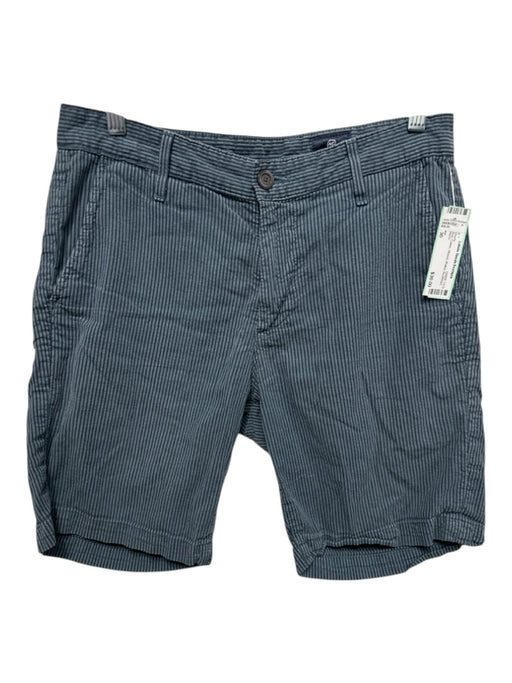 AG Size 30 Blue Cotton Striped Khakis Men's Shorts Blue / 30