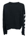 Off White Size XS Black & White Cotton & Acrylic logo Crew Long Sleeve Shirt Black & White / XS