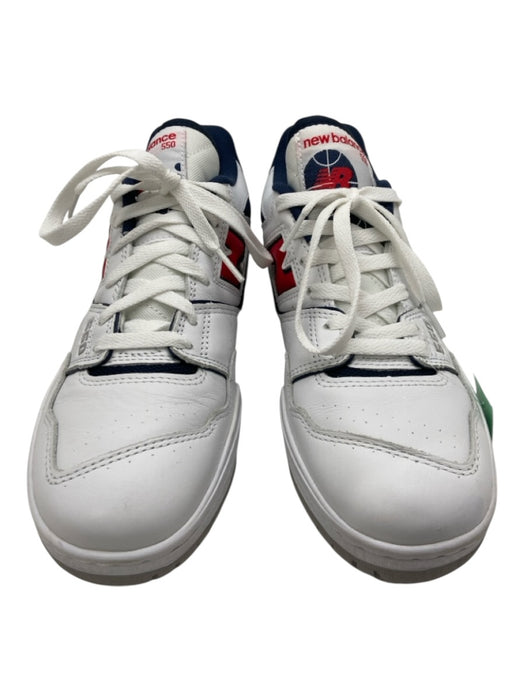 New Balance Shoe Size 8 Like New White & Red Leather Solid Sneaker Men's Shoes White & Red / 8