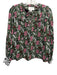 Cleobella Size Small Green, Pink, White Long puff sleeve Floral Pintuck Top Green, Pink, White / Small