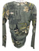 ALLSAINTS Size 4 Olive Green, Yellow, Gray Polyester Blend Long Sleeve Mesh Top Olive Green, Yellow, Gray / 4
