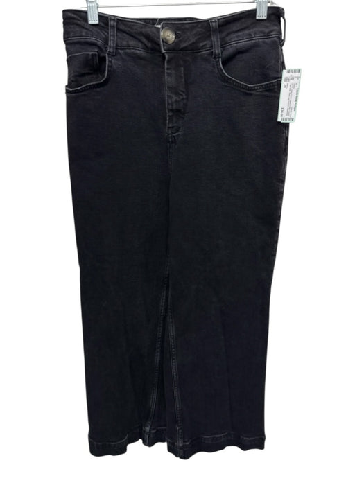Pilcro Size 28 Faded Black Cotton Denim High Rise Wide Leg Pockets Jeans Faded Black / 28