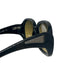 Fendi Black Acetate Oval Rectangle Yellow Tint Sunglasses Black