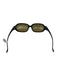 Fendi Black Acetate Oval Rectangle Yellow Tint Sunglasses Black