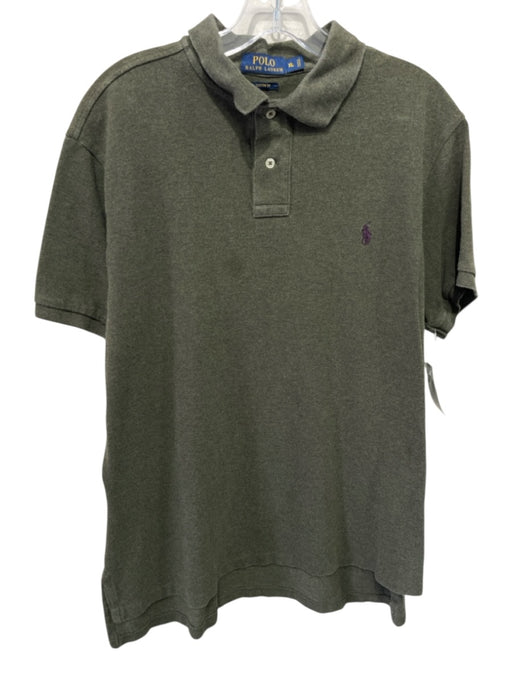 Polo Size XL Olive Green Cotton Solid Polo Men's Short Sleeve Olive Green / XL