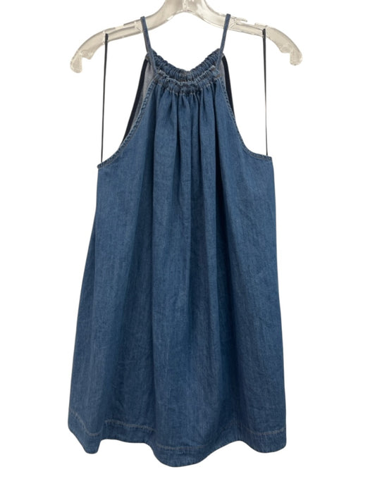 Reformation Size S Blue Cotton Denim Button Back swing Mini Dress Blue / S