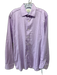 Ted Baker Size 16 Purple & White Button Down Men's Long Sleeve Shirt Purple & White / 16