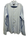 Boss Size 16 Blue Cotton Solid Button Down Men's Long Sleeve Shirt Blue / 16