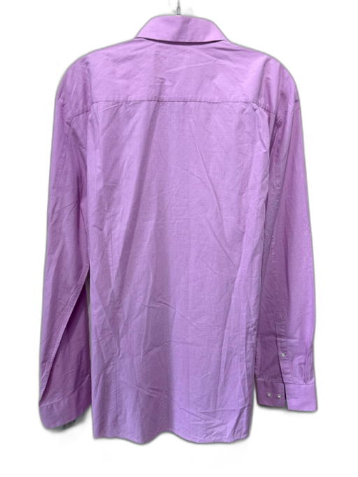 Boss Size 16 Pink & White Cotton All Over Print Button Down Long Sleeve Shirt Pink & White / 16