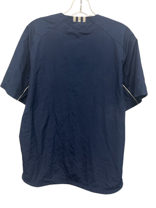Adidas Size XS Blue & White Polyester Quarter Zip Men's Short Sleeve Blue & White / XS