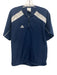 Adidas Size XS Blue & White Polyester Quarter Zip Men's Short Sleeve Blue & White / XS