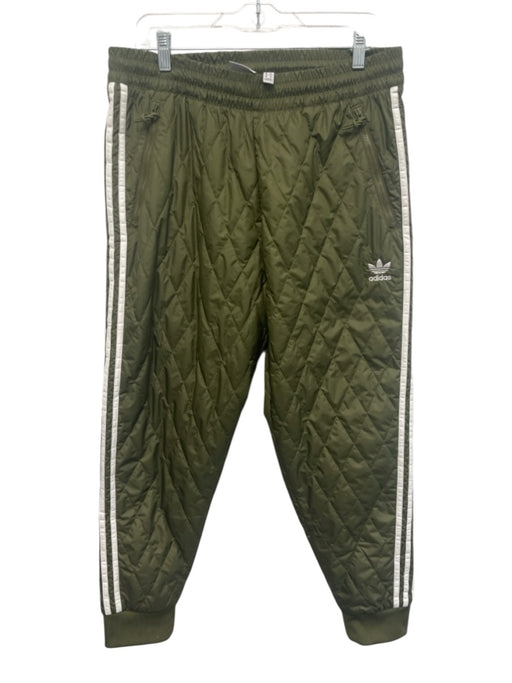 Adidas Size M Green Synthetic Quilted Jogger Men's Pants Green / M