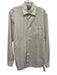 Lacoste Size 38 Off White & Blue Cotton Striped Button Up Long Sleeve Shirt Off White & Blue / 38