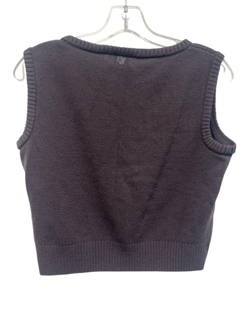 St. John Sport Size L Brown Wool & Rayon Knit Sleeveless Top Brown / L