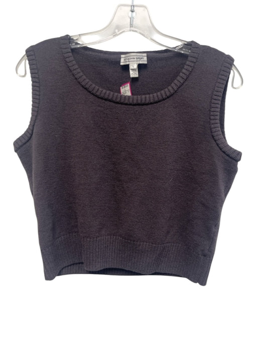 St. John Sport Size L Brown Wool & Rayon Knit Sleeveless Top Brown / L