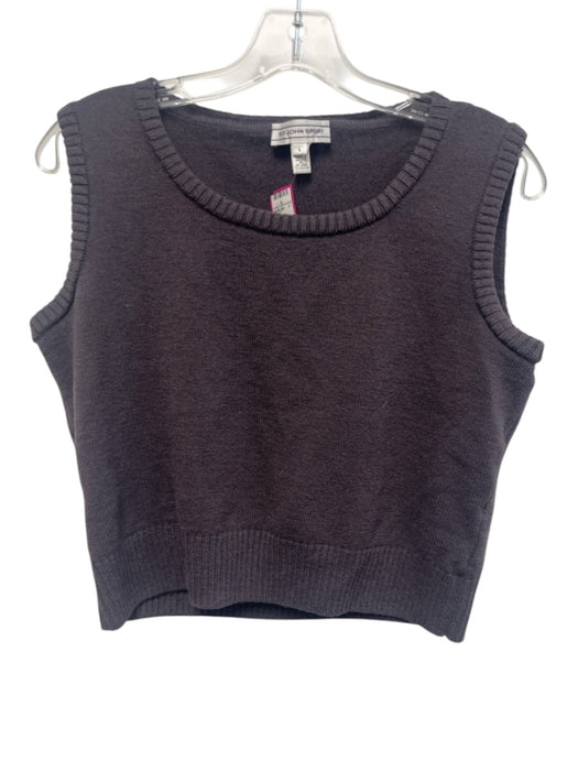 St. John Sport Size L Brown Wool & Rayon Knit Sleeveless Top Brown / L