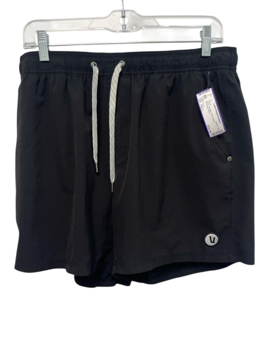 Vuori Size Est L Black Synthetic Solid Athletic Men's Shorts Black / Est L