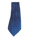 Hermes Blue Silk Lines Men's Ties Blue