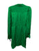 L'agence Size 2 Green Viscose & Rayon Wrap Tie Detail Long Sleeve Shimmer Dress Green / 2