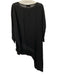 Ivan Grundahl Size 38 Black Cotton & Silk Long Sleeve Sheer Ruffles Dress Black / 38