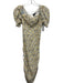 Bardot Size 6/S White, Yellow, Gray Viscose Short Sleeve Scoop Neck Floral Dress White, Yellow, Gray / 6/S