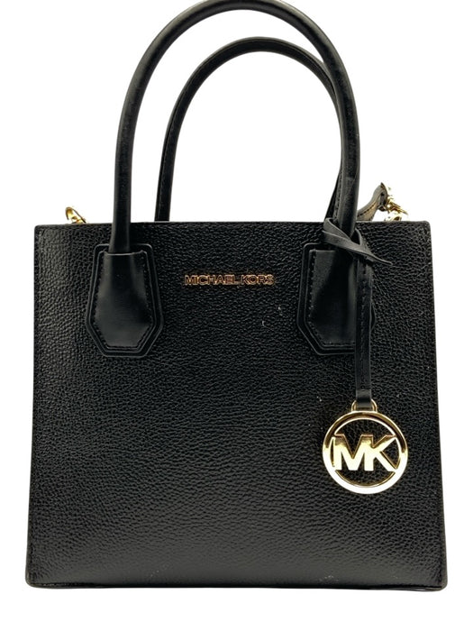 Michael Kors Black Leather Zip Close Hand & Crossbody Pebbled Bag Black