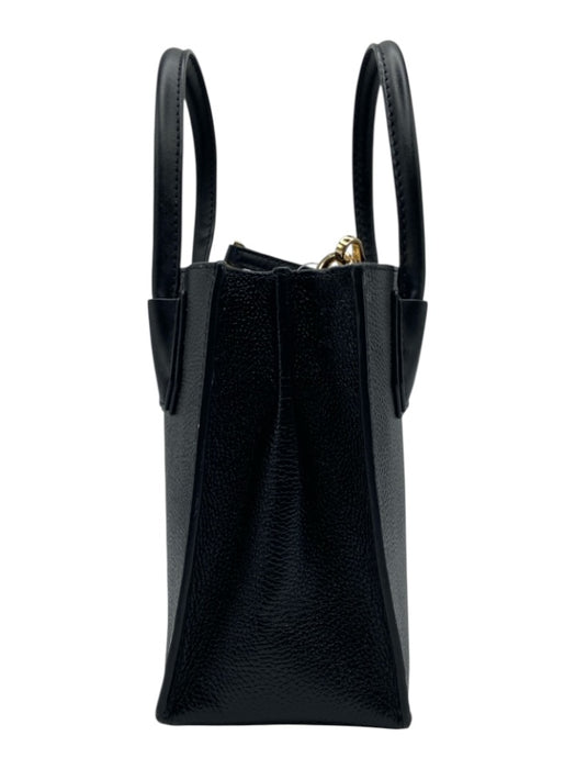 Michael Kors Black Leather Zip Close Hand & Crossbody Pebbled Bag Black