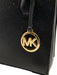 Michael Kors Black Leather Zip Close Hand & Crossbody Pebbled Bag Black