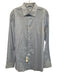 Bugatchi NWT Size 16 Blue & White Cotton Grid Button Up Men's Long Sleeve Shirt Blue & White / 16