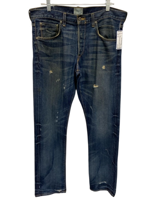 PRPS Size 33 medium dark wash Cotton Distressed Selvedge Jean Men's Pants medium dark wash / 33