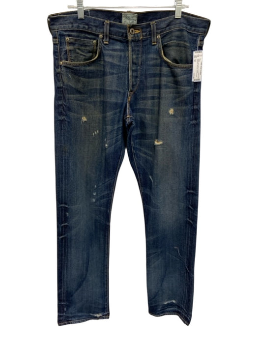 PRPS Size 33 medium dark wash Cotton Distressed Selvedge Jean Men's Pants medium dark wash / 33