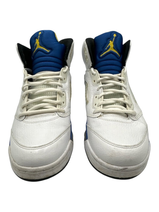 Jordan Shoe Size 10.5 AS IS White & Blue Leather Solid Sneaker Men's Shoes White & Blue / 10.5