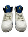Jordan Shoe Size 10.5 AS IS White & Blue Leather Solid Sneaker Men's Shoes White & Blue / 10.5