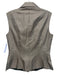Richard Tyler Size 12 Green, Beige, Brown Silk Sleeveless Houndstooth Vest Green, Beige, Brown / 12