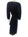 Ann Mashburn Size XS Black Cotton Long Sleeve Floral Eyelet Wrap Dress Black / XS