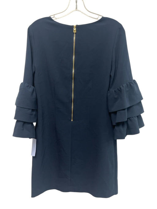 Sail To Sable Size 4 Navy Blue Polyester Blend Long Sleeve Tiered Dress Navy Blue / 4