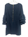 Sail To Sable Size 4 Navy Blue Polyester Blend Long Sleeve Tiered Dress Navy Blue / 4