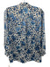 Alice & Olivia Size XS Blue & White Viscose Blend Long Sleeve Floral Top Blue & White / XS